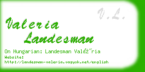 valeria landesman business card